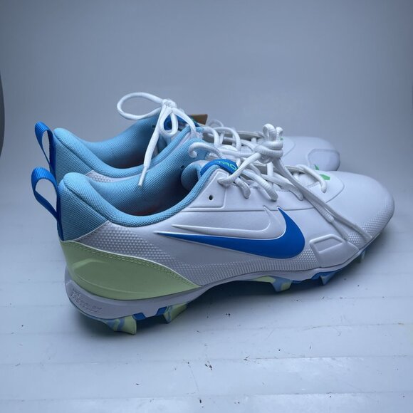 Nike Force Trout 9 Pro Baseball Cleats White Blue FB9728-101 Men’s Size 12 NEW - Picture 2 of 15